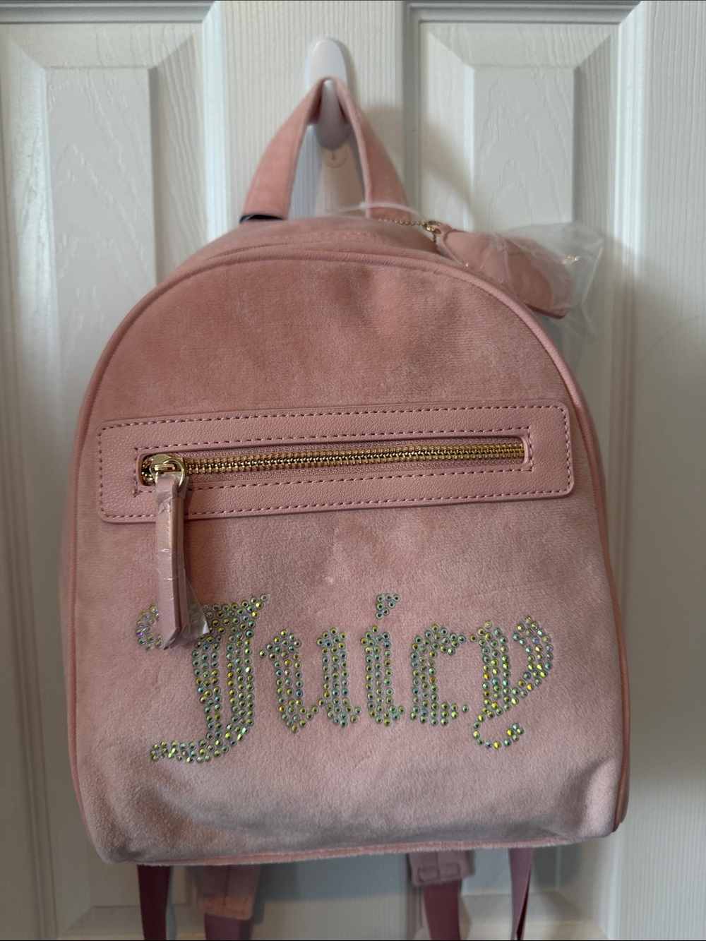Juicy Couture Light Pink Crystal Logo Mini Backpack NEW WITH TAGS!